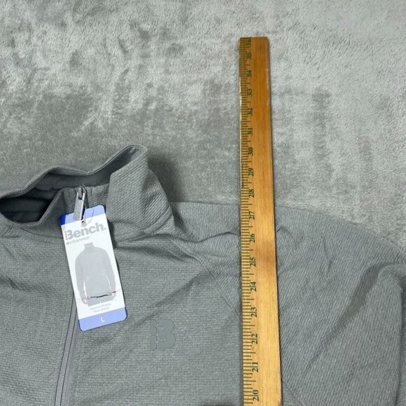 Bench Urbanwear Mens Full-Zip Jacket Size L Moisture-Wicking Gray a0027 - Picture 2 of 8